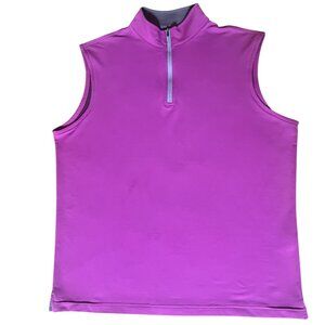 Peter Millar Element 4 Purple Golf Vest L Performance Wicking ⛳